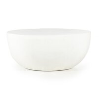Basil Outdoor Round Coffee Table Matte White 48"