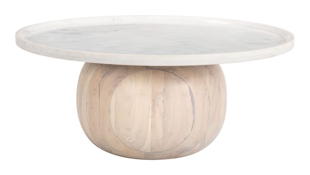 Savona Coffee Table White & Natural