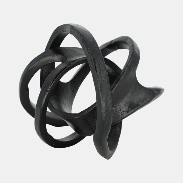 Aluminum Knot Sculpture 7" Black