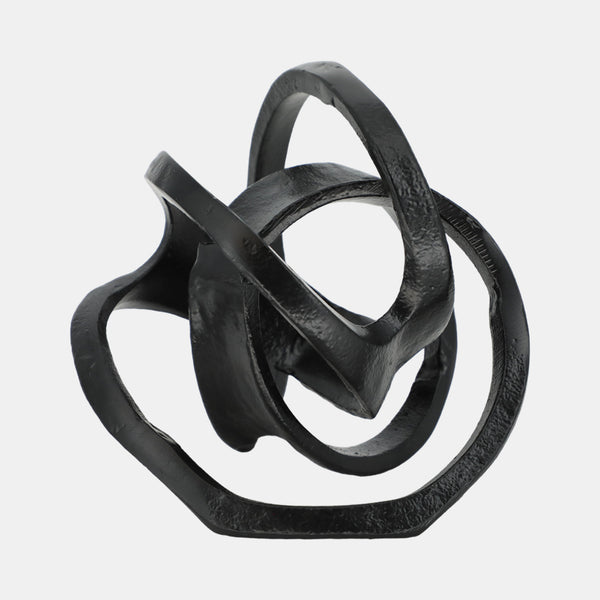 Aluminum Knot Sculpture 7" Black