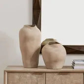 Shadow Play Indoor-Outdoor Vases, S/2