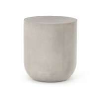 Ivan Round End Table Grey Concrete