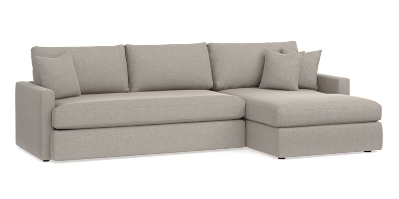Allure Bench Seat Right  Chaise Sectional  Dove