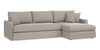 Allure Bench Seat Right  Chaise Sectional  Dove