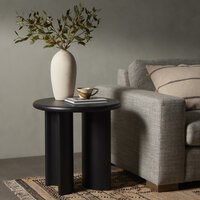 Paden End Table Aged Black Acasia