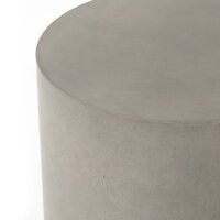 Ivan Round End Table Grey Concrete