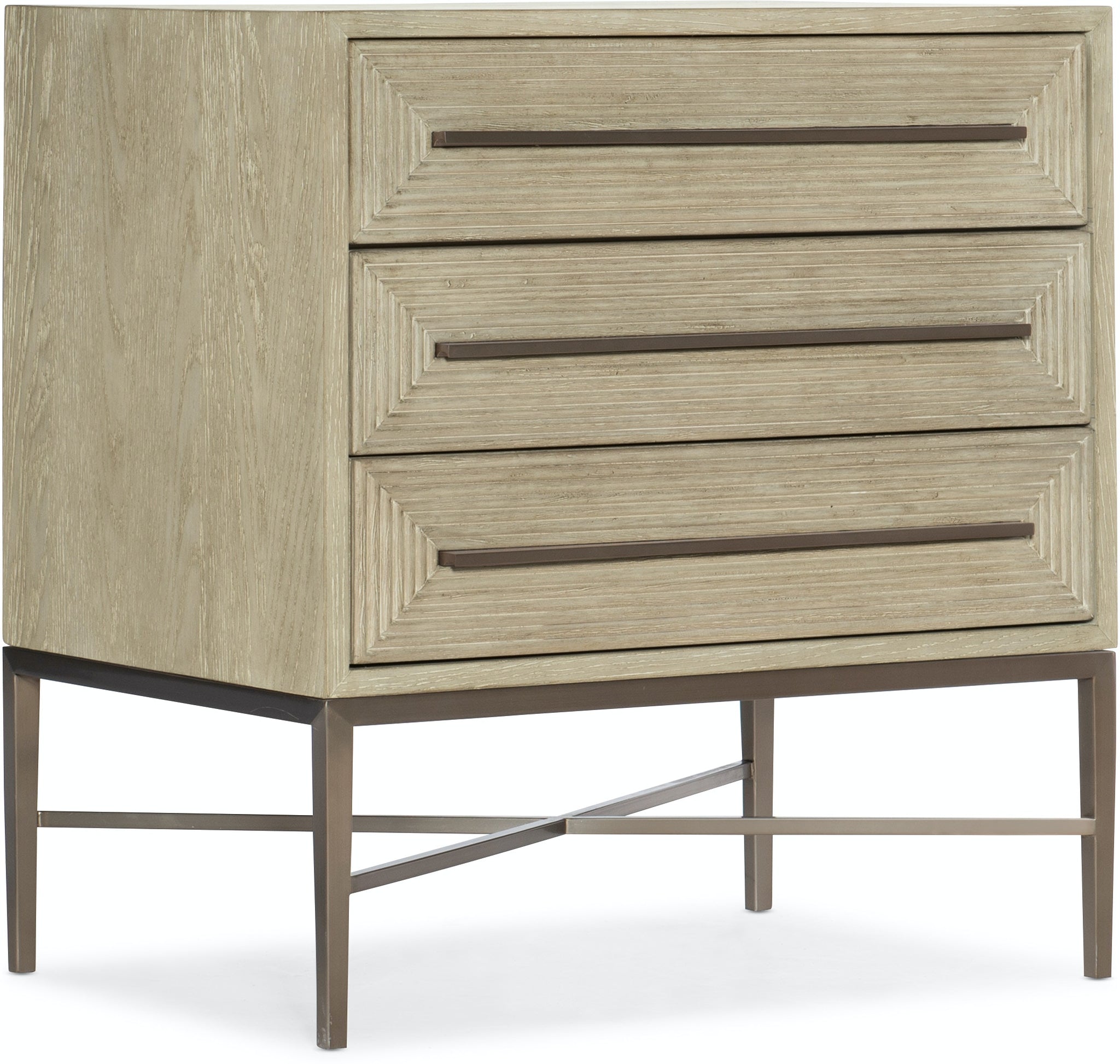 Cascade Three Drawer Nightstand