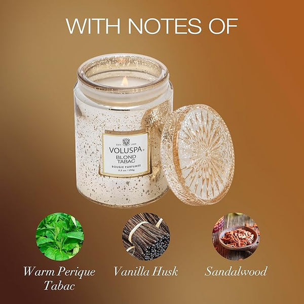 BLOND TABAC JAR SPECKLE CANDLE