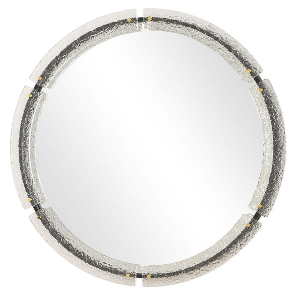 Crystalline Round Mirror