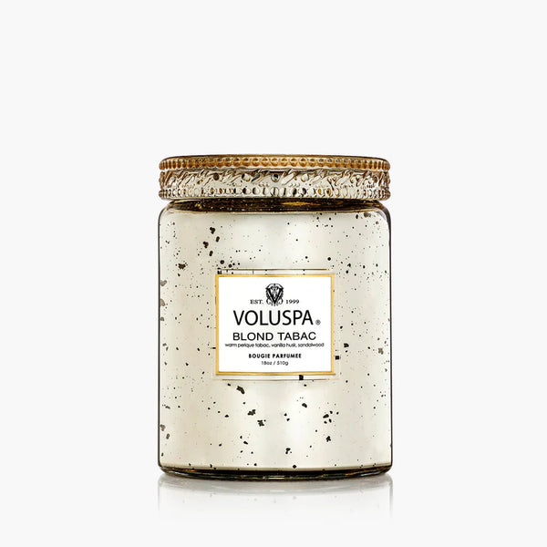 BLOND TABAC JAR SPECKLE CANDLE