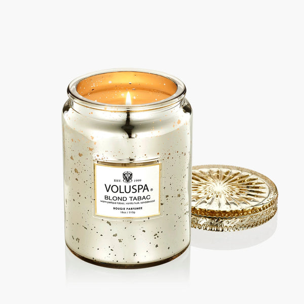 BLOND TABAC JAR SPECKLE CANDLE