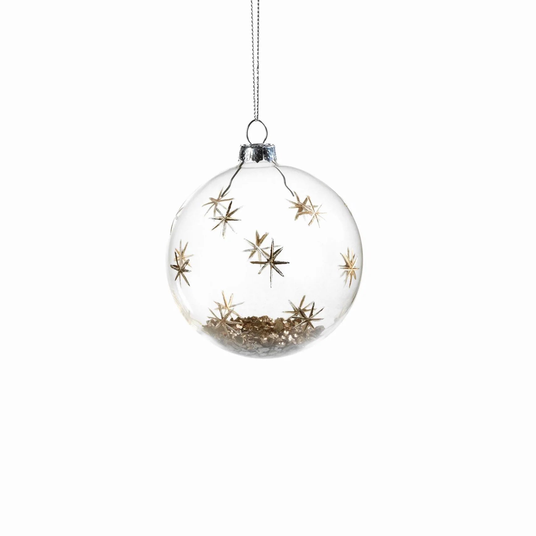 Clear Ball with Gold Deco