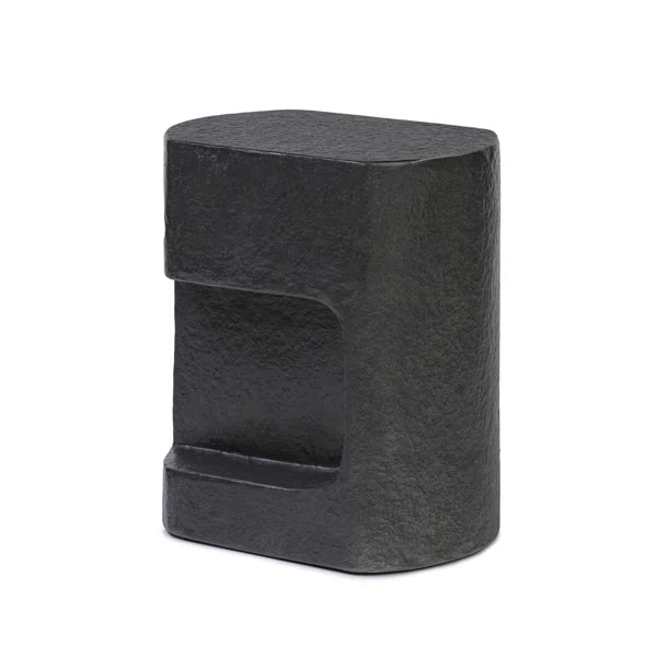 Clementine End Table - Distressed Graphite Concrete