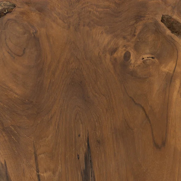 Teak Square Stool Aged Natural Teak