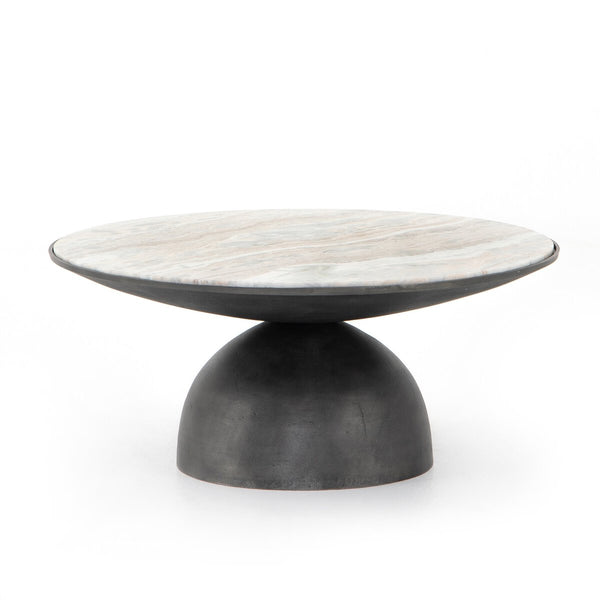 Corbett Coffee Table-Creamy Taupe Marble