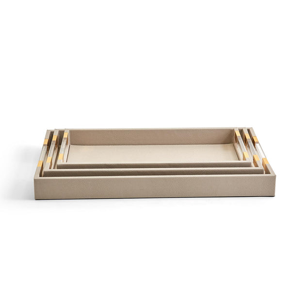 TAUPE RECTANGLE TRAY L