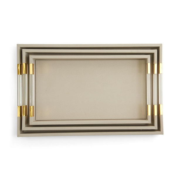 TAUPE RECTANGLE TRAY L