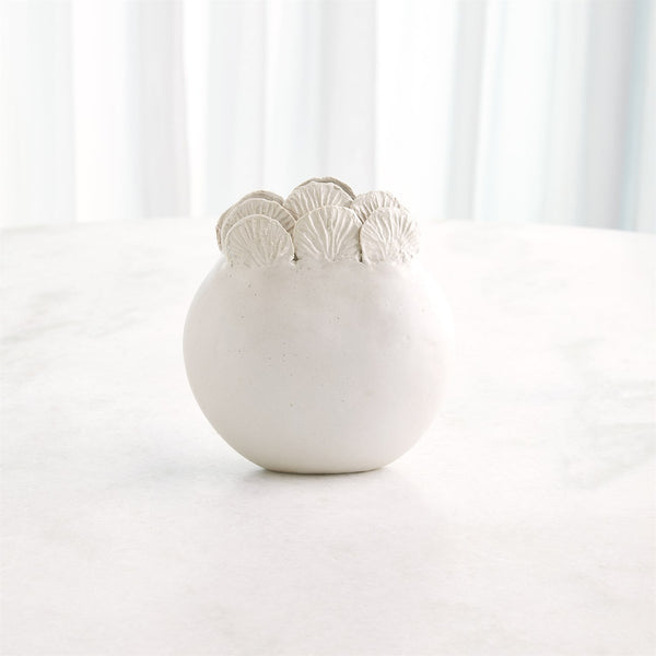 Sand Dollar Vase - White - Sm