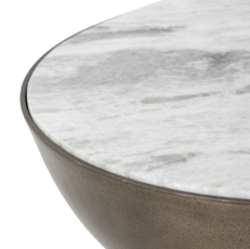 Corbett End Table Creamy Taupe Marble