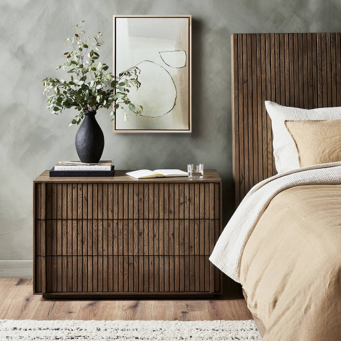 Leo Nightstand Rustic Grey