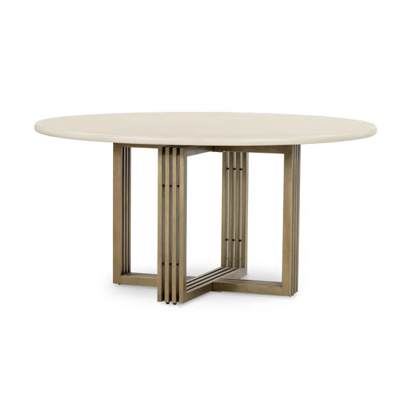 Mia Round Dining Table - Parchment White