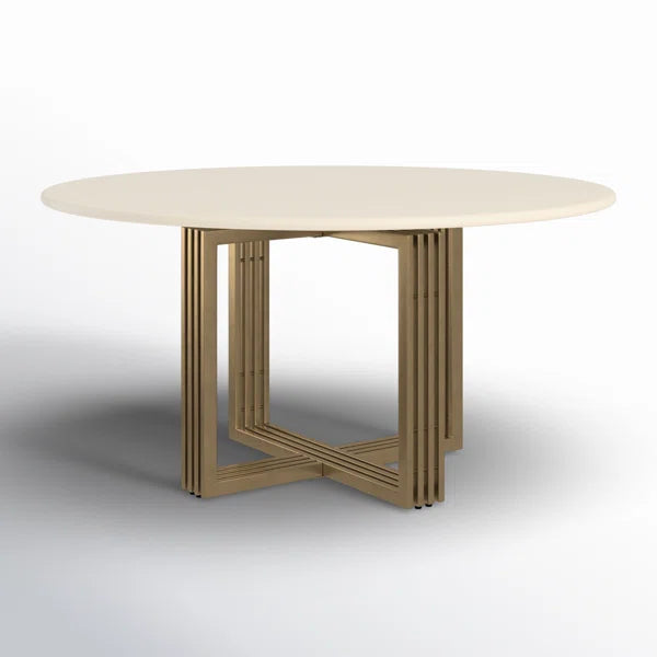 Mia Round Dining Table - Parchment White