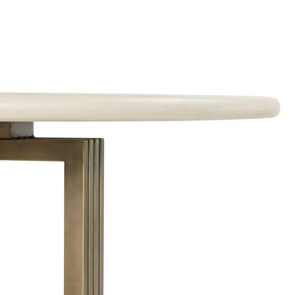 Mia Round Dining Table - Parchment White