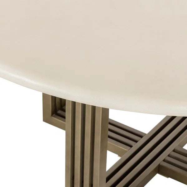 Mia Round Dining Table - Parchment White