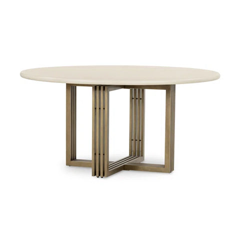 Mia Round Dining Table - Parchment White