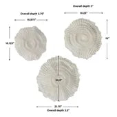 Ocean Gems Indoor-Outdoor Wall Decor, Natural, S/3