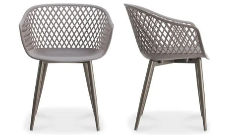 PIAZZA OUTDOOR CHAIR GREY-SET OF TWO