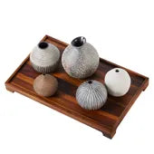 Nestling Vases - Coffee, S/5 Plus Tray