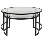 Rhea Nesting Coffee Tables, Black, S/2