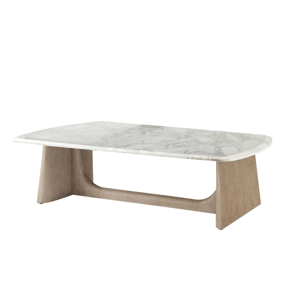 Repose Wooden Coffee Table Marble Top