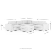 Colt Sectional Aldred Silver 3pc