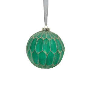 Ball Ornament Green 4"