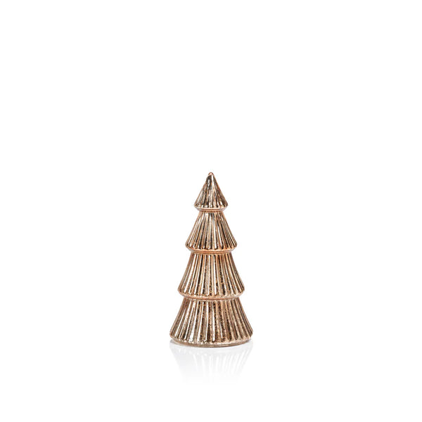 LED Ribbed Antique Tree  Rose Gold S