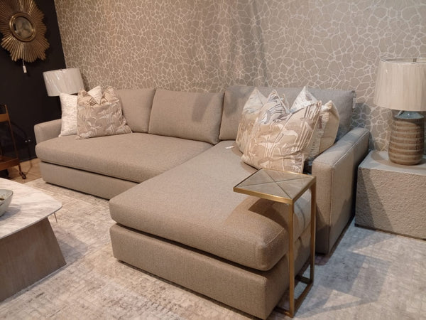 Allure Bench Seat Right  Chaise Sectional  Dove