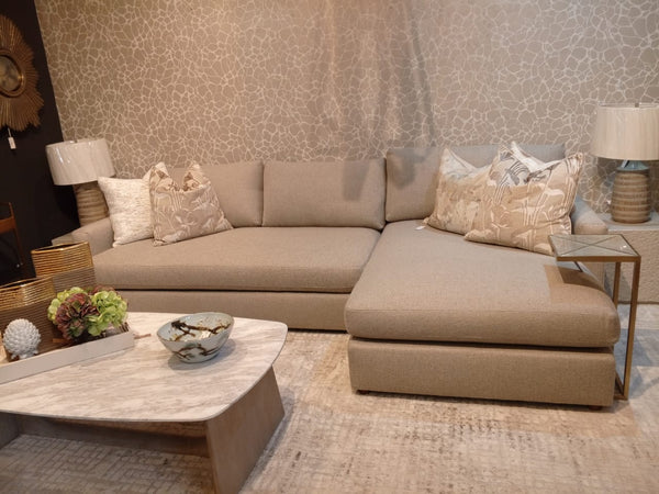 Allure Bench Seat Right  Chaise Sectional  Dove