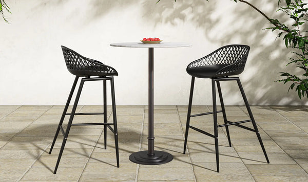 Piazza Outdoor Counter Stool Black