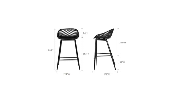 Piazza Counte Stool Black