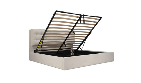 Sebastion King Storage Bed Cream