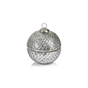 Ornament Candle Silver 5"