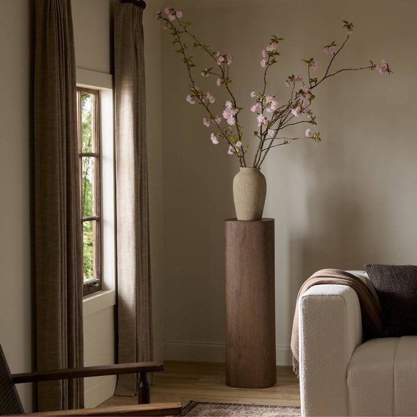 Tycho Pedestal Brown Oak Veneer Tall