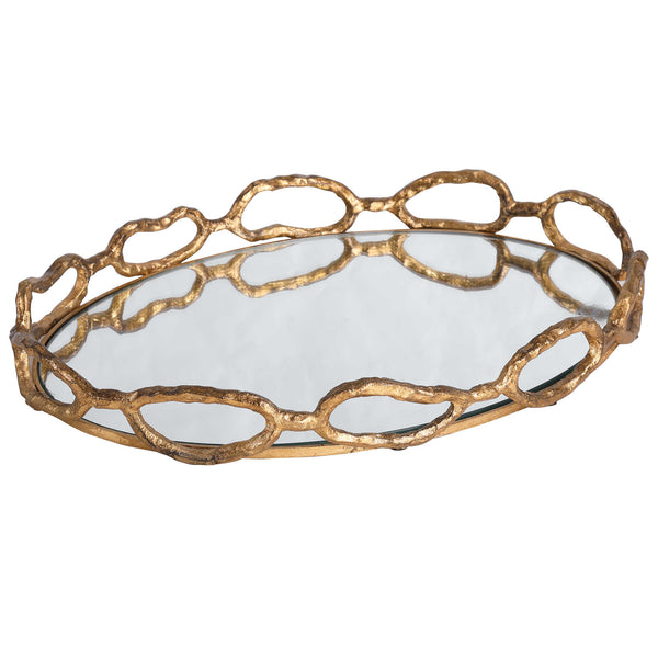 CABLE CHAIN TRAY, GOLD