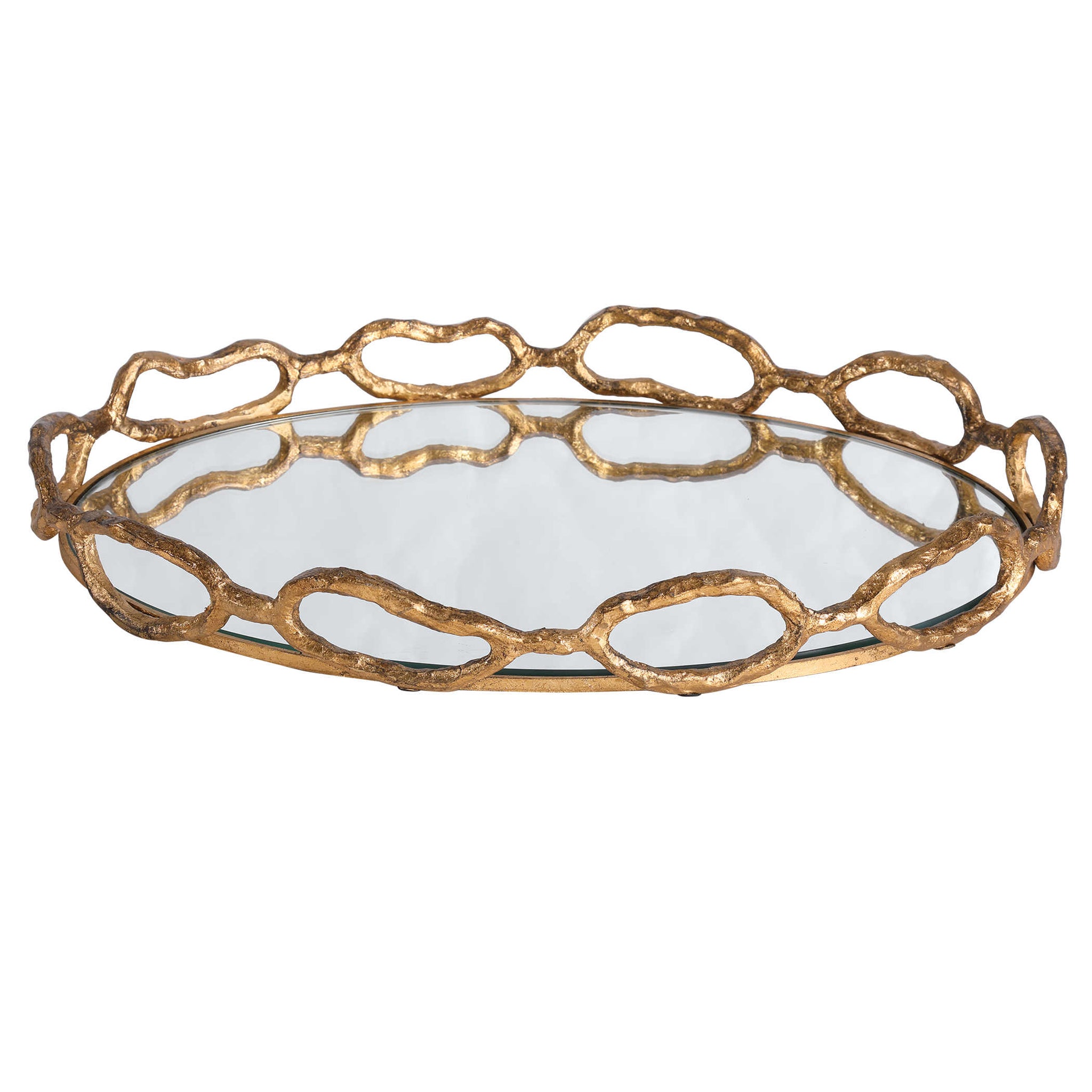 CABLE CHAIN TRAY, GOLD