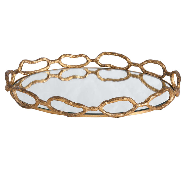 CABLE CHAIN TRAY, GOLD