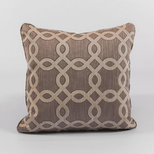Geometric Brown Pillow