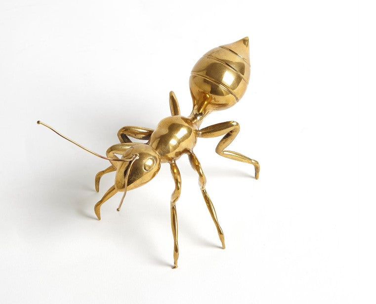 Pharoah Ant in Antique Brass-Sm