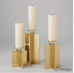 Axis Candleholder in Brass-Lg